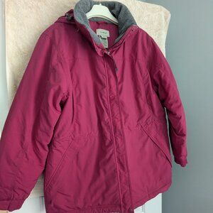 Women's Winter Warmer Coat  - Berry Pink - Size Large Petite